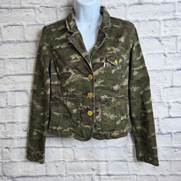 Levi's Tab Twill California Limited Camo Denim Jacket Size Medium Y2K - Picture 1 of 14